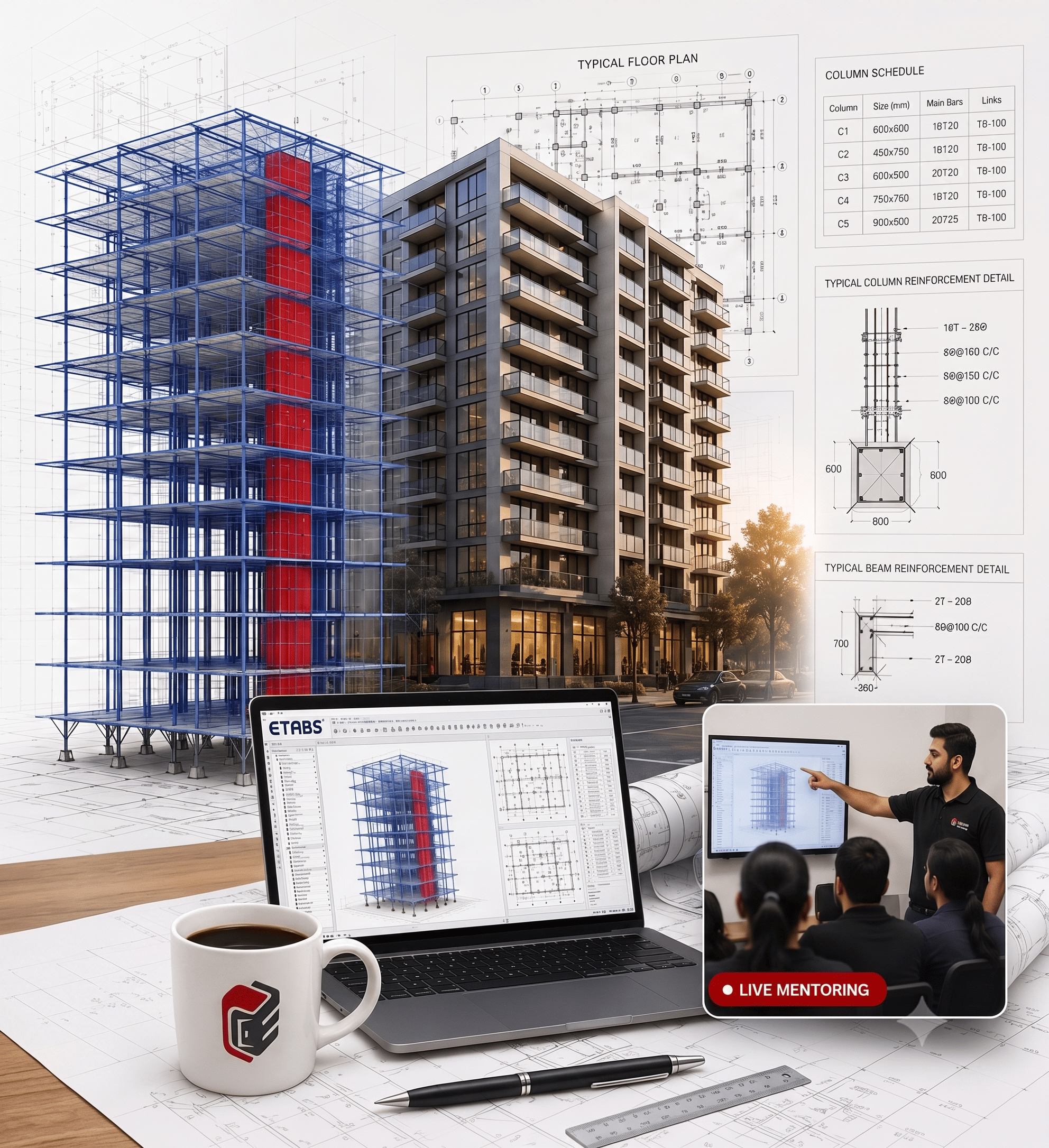 Live structural engineering mentoring session